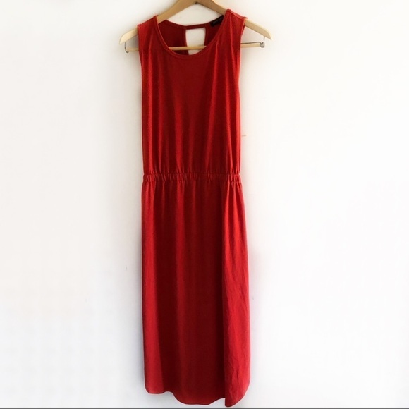 Banana Republic orange maxi dress with open back - Picture 1 of 7